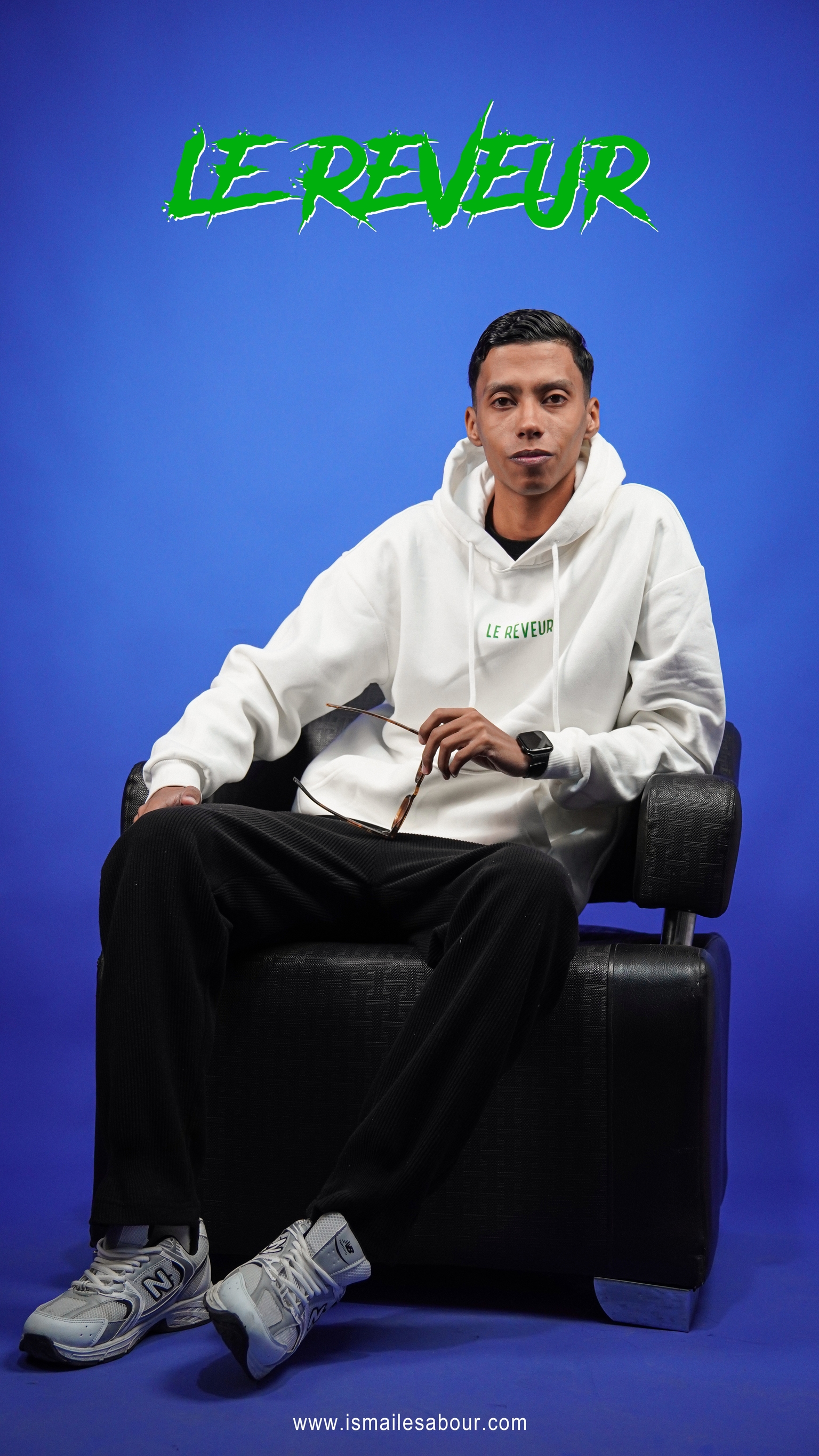 LE RÊVEUR – Hoodie Homme Blanc