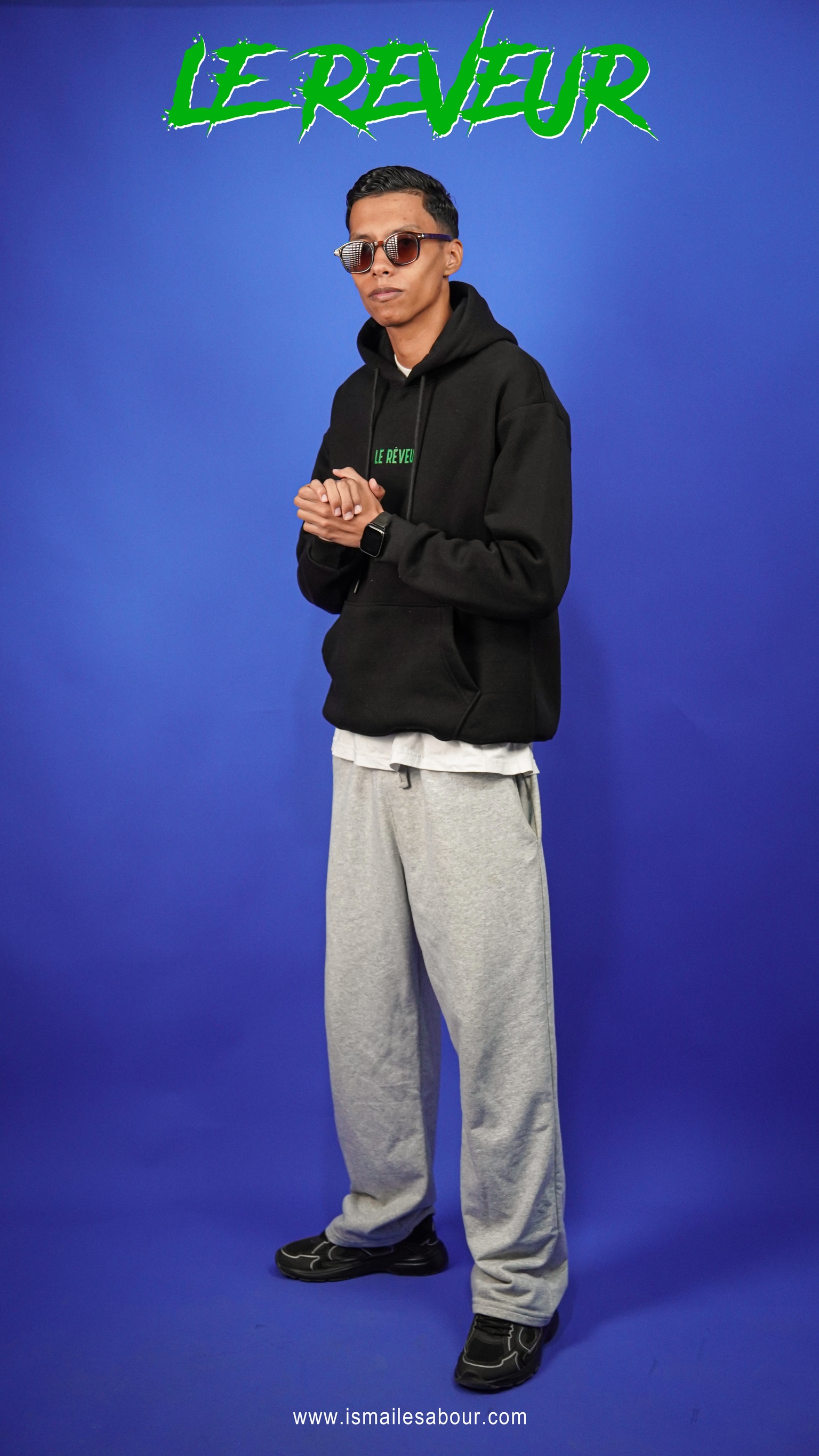 LE RÊVEUR – Hoodie Homme Noir